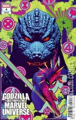 Variant Cover for Godzilla Destroys the Marvel Universe #4