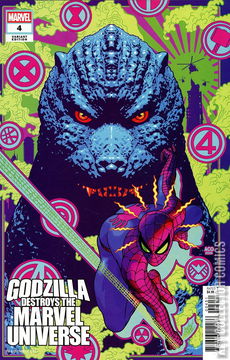 Variant Cover for Godzilla Destroys the Marvel Universe #4