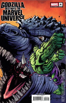 Variant Cover for Godzilla Destroys the Marvel Universe #4