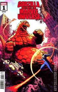 Variant Cover for Godzilla Destroys the Marvel Universe #1