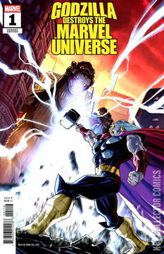 Variant Cover for Godzilla Destroys the Marvel Universe #1