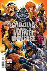 Cover for Godzilla Destroys the Marvel Universe #3
