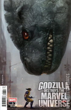 Variant Cover for Godzilla Destroys the Marvel Universe #3
