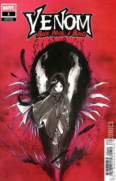 Variant Cover for Venom: Black, White & Blood #1