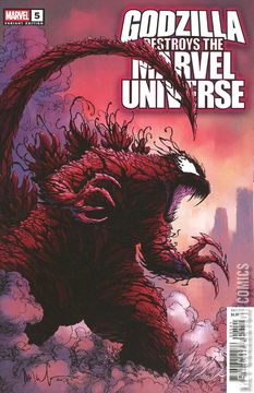 Variant Cover for Godzilla Destroys the Marvel Universe #5