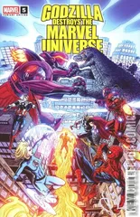 Variant Cover for Godzilla Destroys the Marvel Universe #5