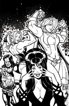 Variant Cover for Harley Quinn x Elvira #3