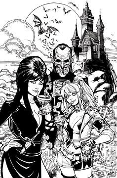 Variant Cover for Harley Quinn x Elvira #4