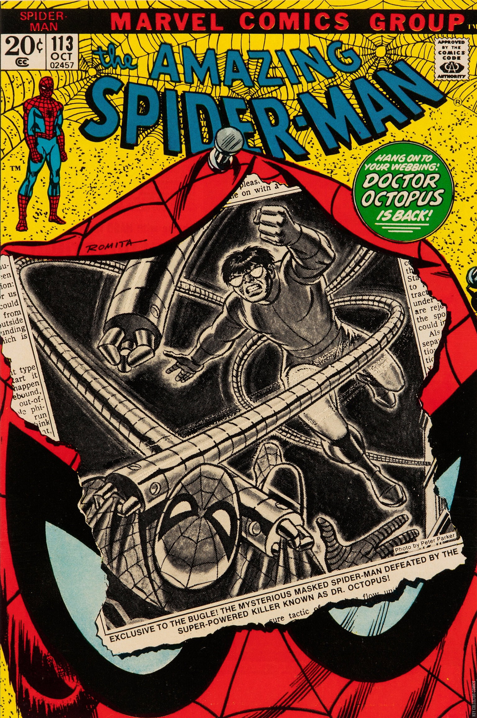 Amazing Spider-Man #113 Published October 1972 | Key Co