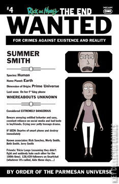 Variant Cover for Rick and Morty: The End #4