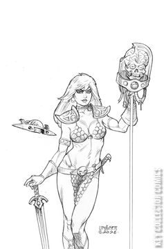 Variant Cover for Red Sonja Attacks Mars #4