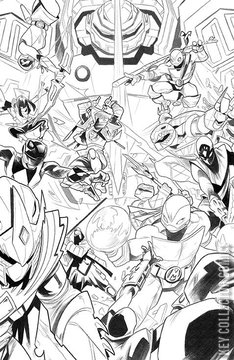 Variant Cover for Mighty Morphin Power Rangers / Teenage Mutant Ninja Turtles #2