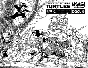 Variant Cover for Teenage Mutant Ninja Turtles / Usagi Yojimbo: WhereWhen #2