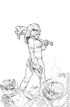 Variant Cover for Red Sonja Attacks Mars #1