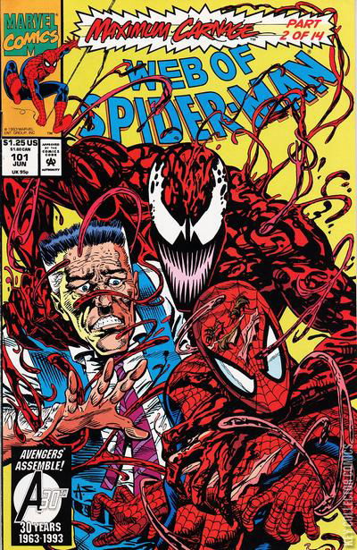 Web of Spider-Man #103, 1993, Maximum Carnage Part 10 store of 14