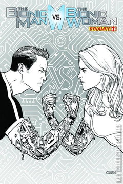 Variant Cover for The Bionic Man vs. The Bionic Woman #1