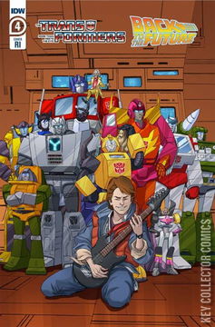 Variant Cover for Transformers / Back to the Future #4