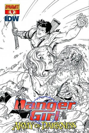 Variant Cover for Danger Girl and the Army of Darkness #4