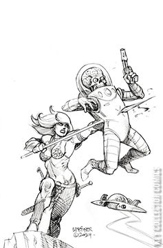 Variant Cover for Red Sonja Attacks Mars #3