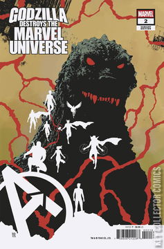 Variant Cover for Godzilla Destroys the Marvel Universe #2