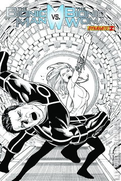 Variant Cover for The Bionic Man vs. The Bionic Woman #2