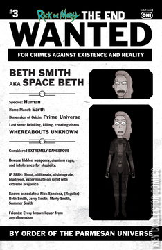 Variant Cover for Rick and Morty: The End #3