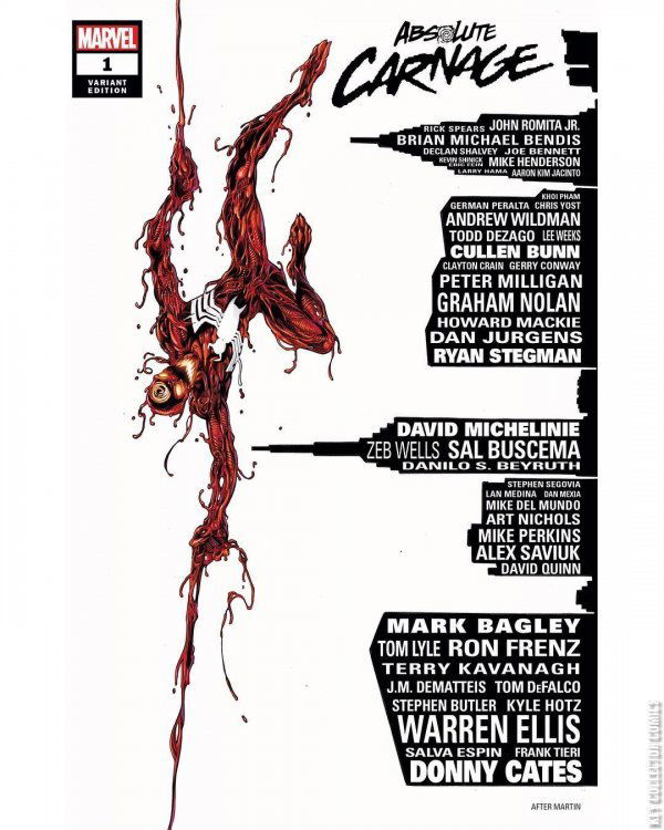 Absolute Carnage 1 Cover L 1:100 Incentive store Mark Bagley Hidden Gem Variant NM