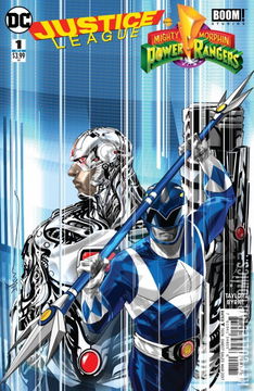 Variant Cover for Justice League / Power Rangers #1