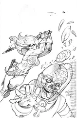 Variant Cover for Red Sonja Attacks Mars #2