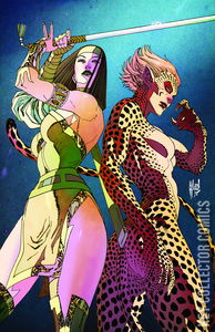 Cheetah and Cheshire Rob the Justice League