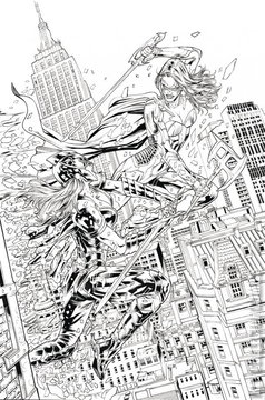 Variant Cover for Belle vs. Black Knight #1