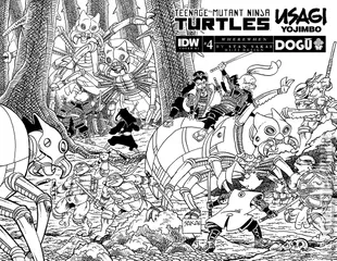 Variant Cover for Teenage Mutant Ninja Turtles / Usagi Yojimbo: WhereWhen #4
