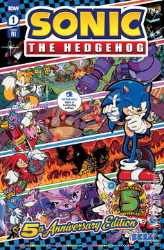 Variant Cover for Sonic the Hedgehog: 5th Anniversary Edition #1