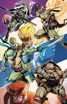 Variant Cover for Mighty Morphin Power Rangers / Teenage Mutant Ninja Turtles #4