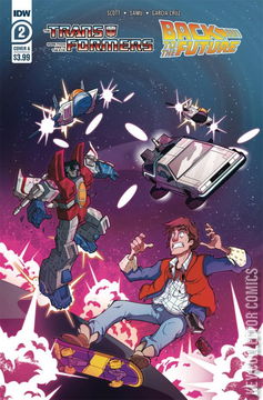 Variant Cover for Transformers / Back to the Future #2