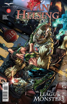 Variant Cover for Van Helsing vs. The League of Monsters #3