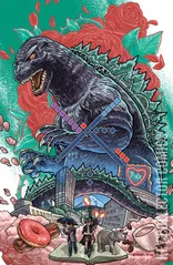 Variant Cover for Godzilla vs America: Portland