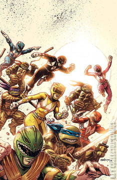 Variant Cover for Mighty Morphin Power Rangers / Teenage Mutant Ninja Turtles #1