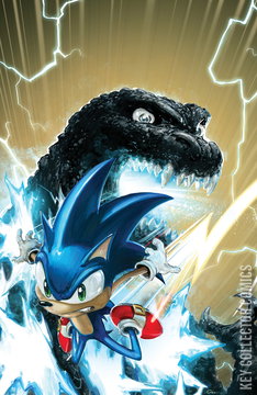 Variant Cover for Sonic the Hedgehog x Godzilla #1