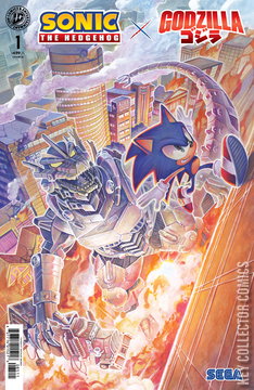 Variant Cover for Sonic the Hedgehog x Godzilla #1