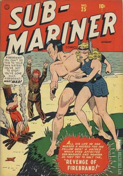 Sub Comic Artist Sub-Mariner Comics #25 Published February 1948 | Key Co