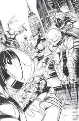 Variant Cover for Mighty Morphin Power Rangers / Teenage Mutant Ninja Turtles #5