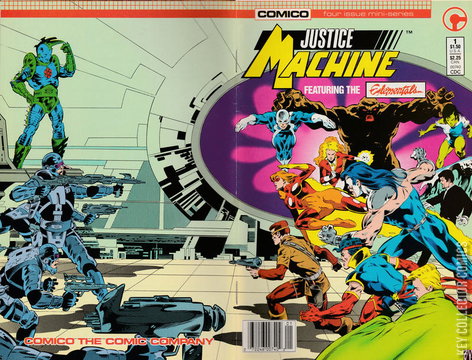 Variant Cover for Justice Machine Featuring The Elementals #1