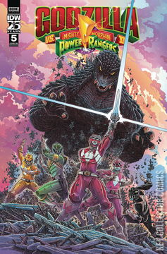 Variant Cover for Godzilla vs. The Mighty Morphin Power Rangers #5