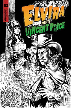 Variant Cover for Elvira Meets Vincent Price #3