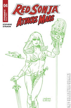 Variant Cover for Red Sonja Attacks Mars #4