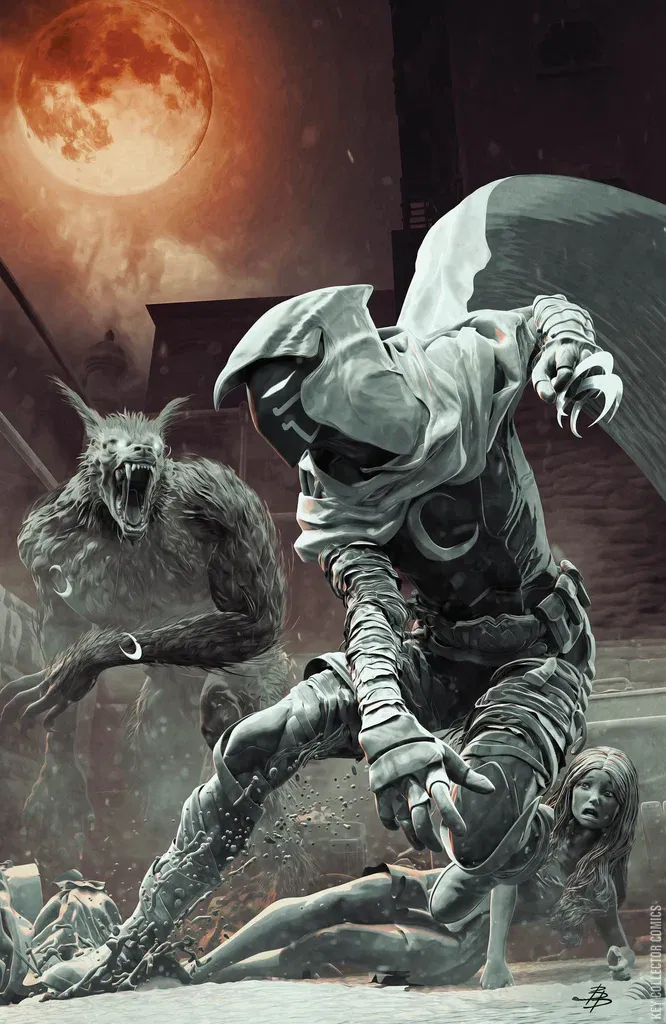 Variant Cover for Moon Knight: Black, White & Blood #1