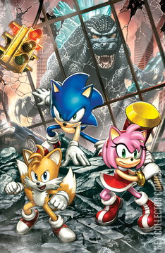 Variant Cover for Sonic the Hedgehog x Godzilla #1