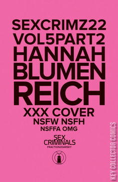 Variant Cover for Sex Criminals #22