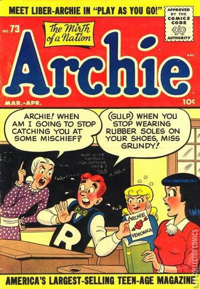 Archie Comics #73 Published March 1955 | Key Collector